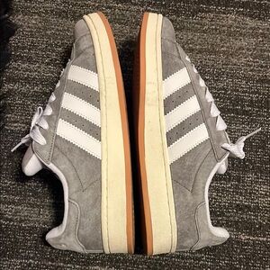 Adidas Men's Gray and White Sneakers
